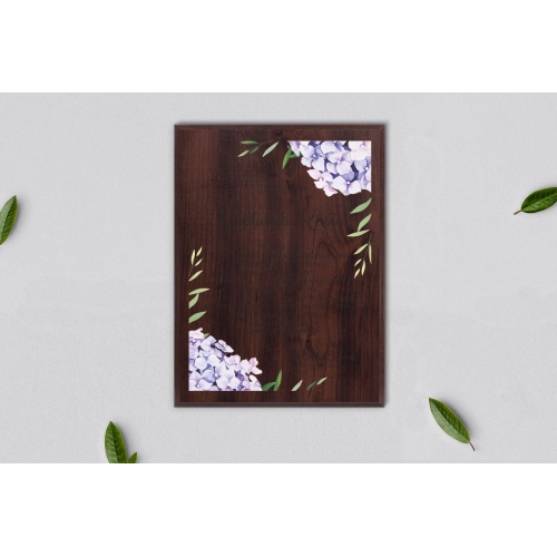 Dyplom ślubny dla świadków - Flowers & Frame Motyw 1