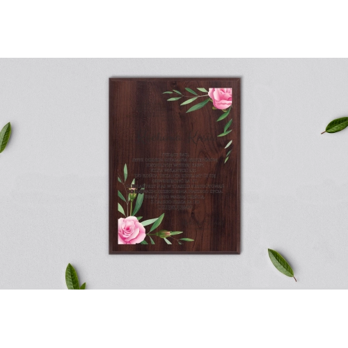 Dyplom ślubny dla świadków - Flowers & Frame Motyw 4