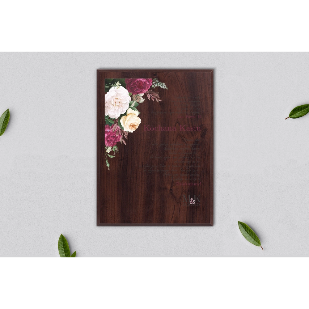 Dyplom ślubny dla świadków - Fabello Motyw 1