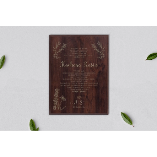 Dyplom ślubny dla świadków - Fiori Motyw 1