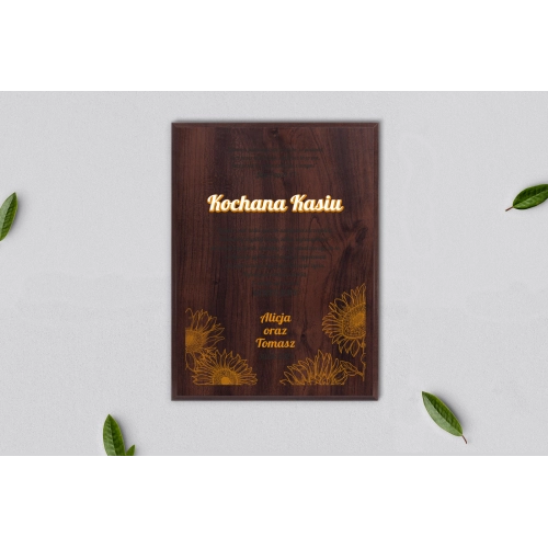 Dyplom ślubny dla świadków - Sunflowers Motyw 1