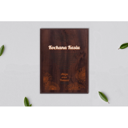 Dyplom ślubny dla świadków - Sunflowers Motyw 2