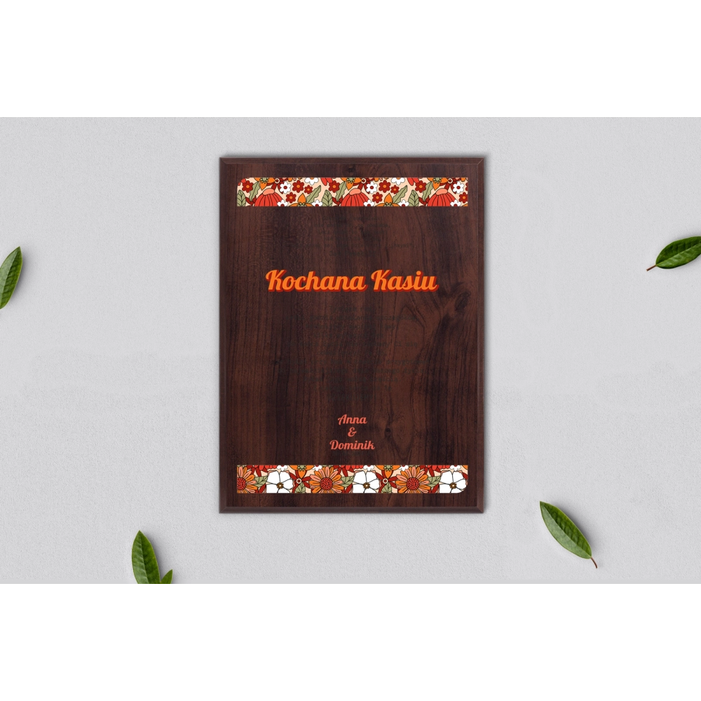 Dyplom ślubny dla świadków - Retro Style Motyw 3