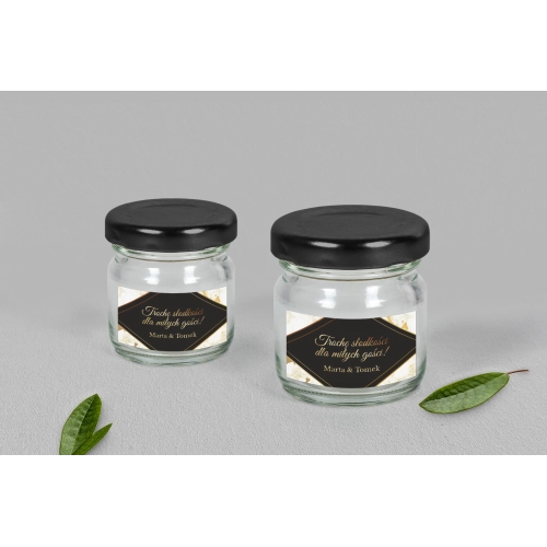 Słoiczek na słodkości - Marmur & Złoto - Motyw 5