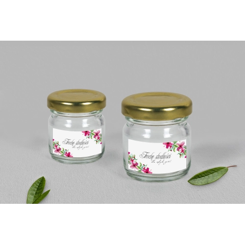 Słoiczek na słodkości - Akwarelowe Wianki Motyw 2