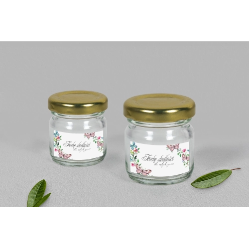 Słoiczek na słodkości - Akwarelowe Wianki Motyw 3