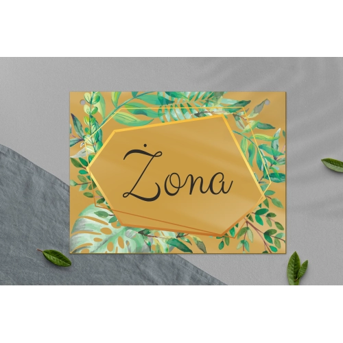 Zawieszka na krzesła - Prostokątna Flowers & Frame Motyw 2