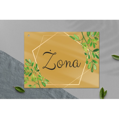 Zawieszka na krzesła - Prostokątna Flowers & Frame Motyw 3