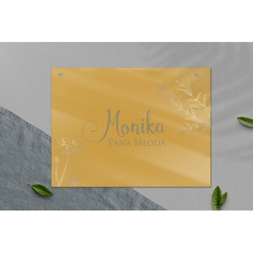 Zawieszka na krzesła - Prostokątna Fiori Motyw 4