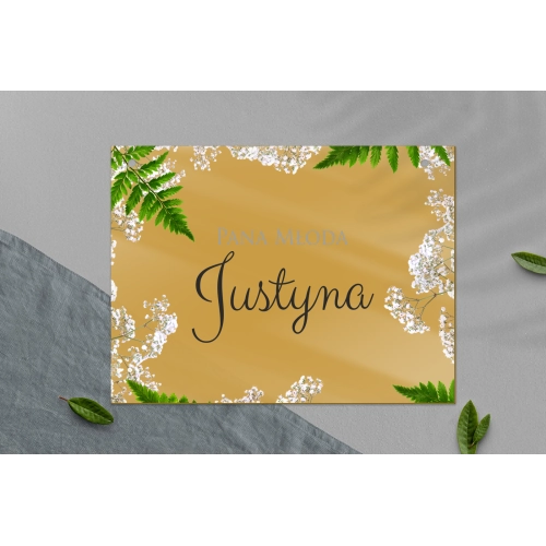 Zawieszka na krzesła - Prostokątna Soft Motyw 2