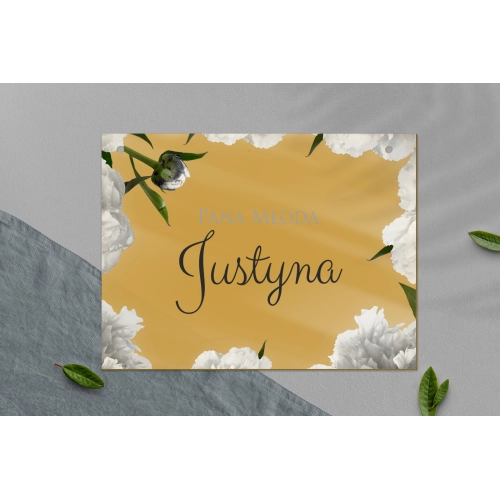 Zawieszka na krzesła - Prostokątna Soft Motyw 3