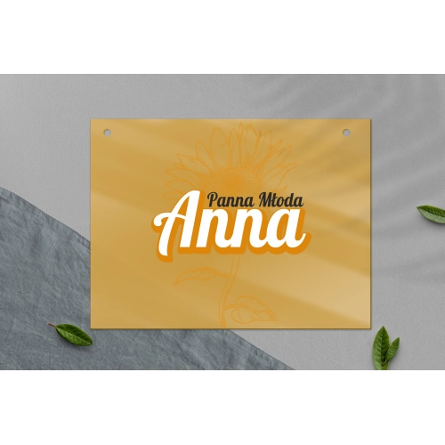 Zawieszka na krzesła - Prostokątna Sunflowers Motyw 1