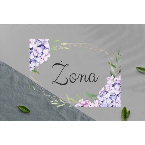 Zawieszka na krzesła - Prostokątna Flowers & Frame Motyw 1