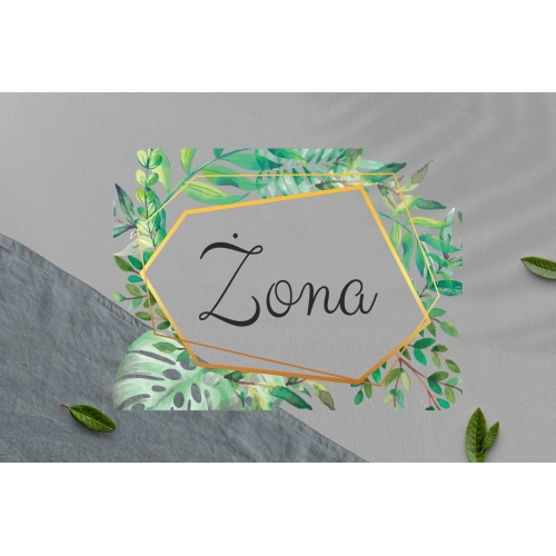 Zawieszka na krzesła - Prostokątna Flowers & Frame Motyw 2