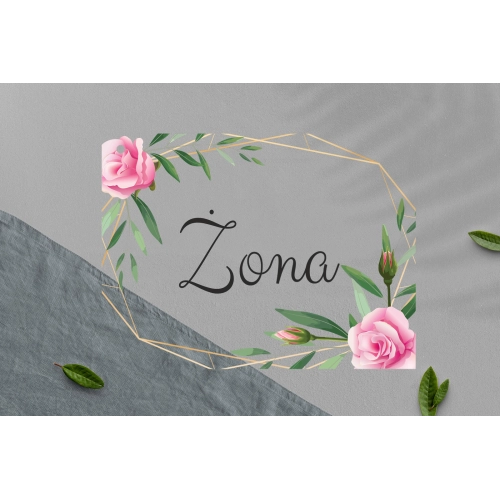 Zawieszka na krzesła - Prostokątna Flowers & Frame Motyw 4