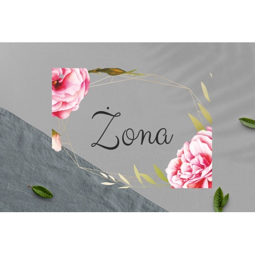 Zawieszka na krzesła - Prostokątna Flowers & Frame Motyw 5