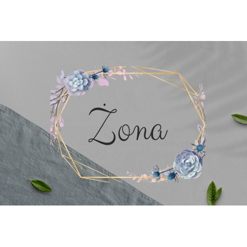 Zawieszka na krzesła - Prostokątna Flowers & Frame Motyw 6