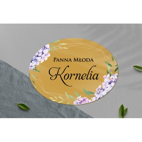 Zawieszka na krzesła - Owalna Flowers & Frame Motyw 1