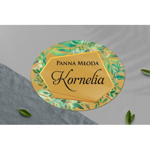 Zawieszka na krzesła - Owalna Flowers & Frame Motyw 2