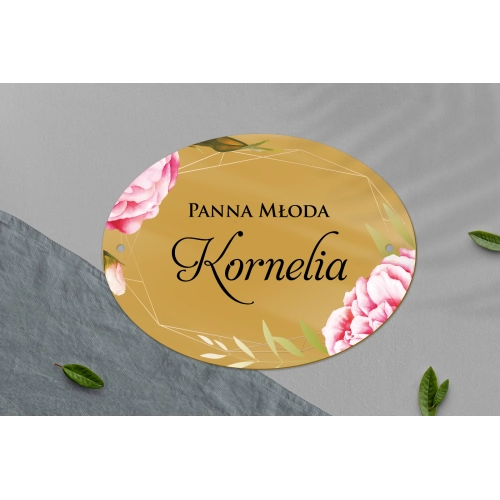 Zawieszka na krzesła - Owalna Flowers & Frame Motyw 5