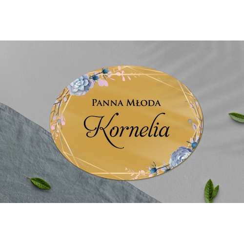 Zawieszka na krzesła - Owalna Flowers & Frame Motyw 6