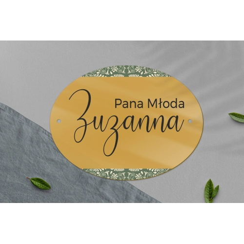 Zawieszka na krzesła - Owalna Vintage Motyw 2