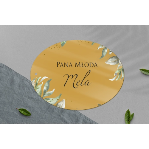 Zawieszka na krzesła - Owalna Leaves Motyw 1