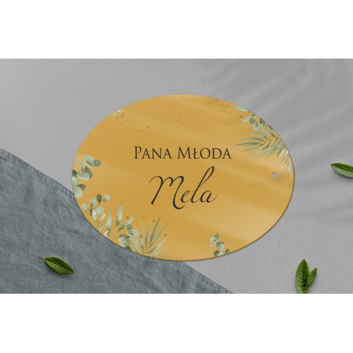 Zawieszka na krzesła - Owalna Leaves Motyw 2