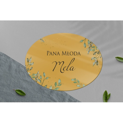 Zawieszka na krzesła - Owalna Leaves Motyw 3