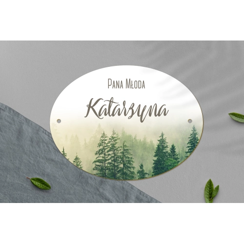 Zawieszka na krzesła - Owalna Forest - Motyw 1