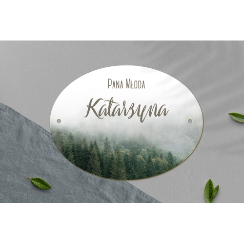 Zawieszka na krzesła - Owalna Forest - Motyw 2