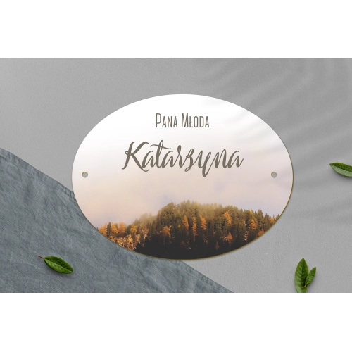 Zawieszka na krzesła - Owalna Forest - Motyw 3