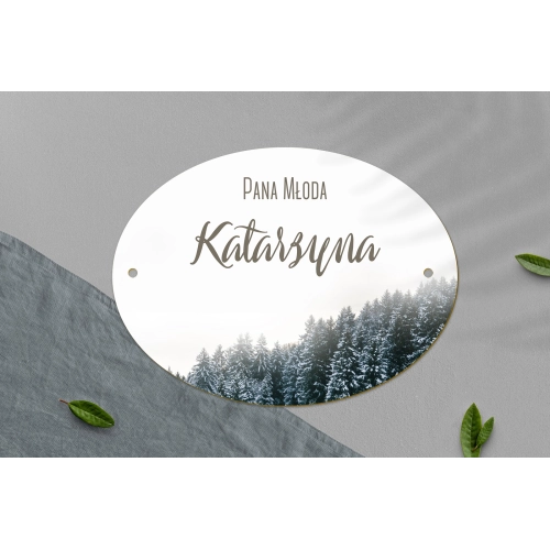 Zawieszka na krzesła - Owalna Forest - Motyw 4