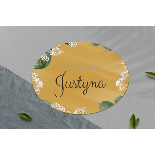 Zawieszka na krzesła - Owalna Soft Motyw 1