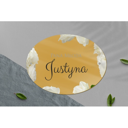 Zawieszka na krzesła - Owalna Soft Motyw 4