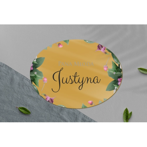 Zawieszka na krzesła - Owalna Soft Motyw 6