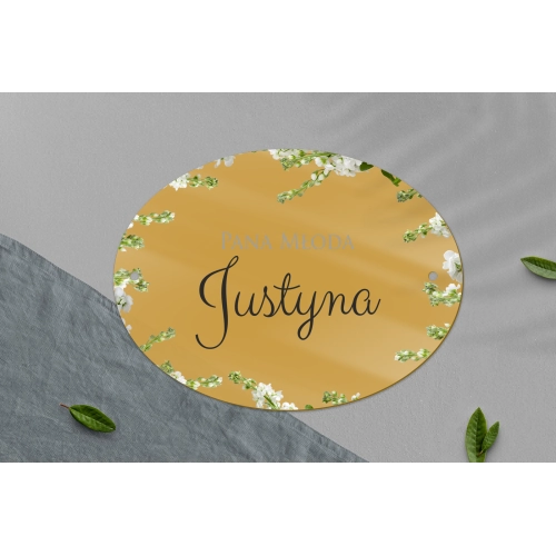 Zawieszka na krzesła - Owalna Soft Motyw 8