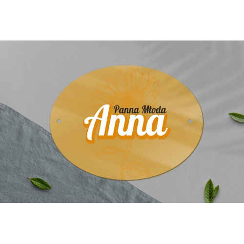 Zawieszka na krzesła - Owalna Sunflowers Motyw 1