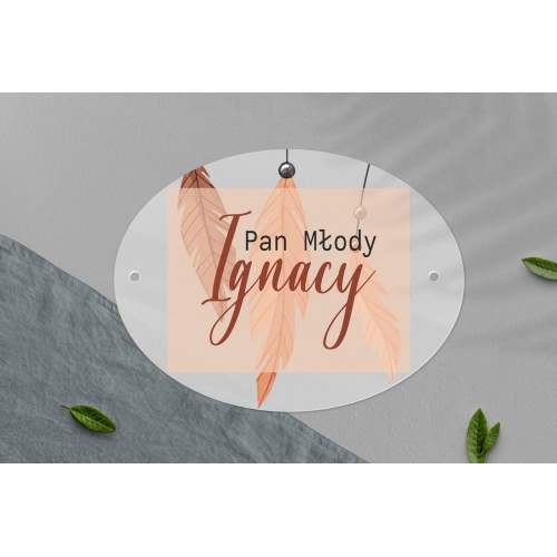 Zawieszka na krzesła - Owalna Butterflies - Motyw 1