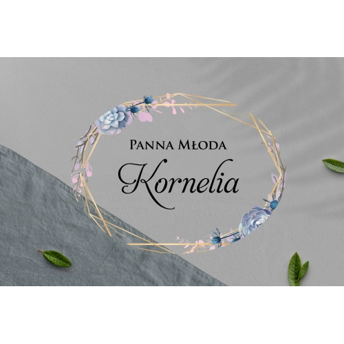 Zawieszka na krzesła - Owalna Flowers & Frame Motyw 6