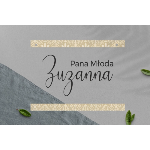 Zawieszka na krzesła - Prostokątna Vintage Motyw 1