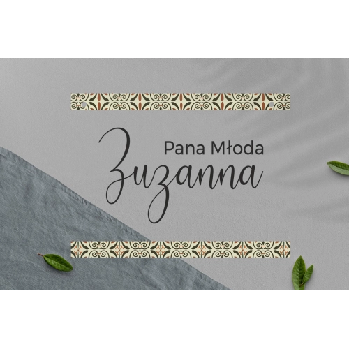 Zawieszka na krzesła - Prostokątna Vintage Motyw 3