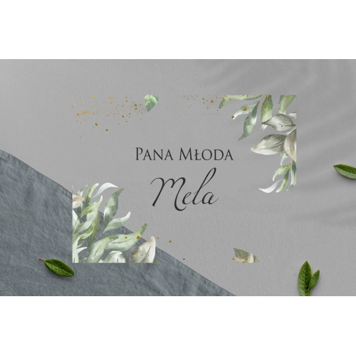 Zawieszka na krzesła - Prostokątna Leaves Motyw 1