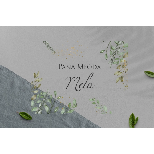 Zawieszka na krzesła - Prostokątna Leaves Motyw 3