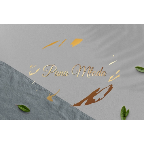 Zawieszka na krzesła - Owalna Marmur & Złoto - Motyw 3