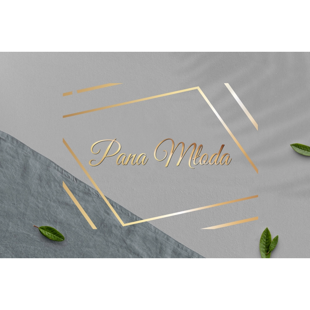 Zawieszka na krzesła - Prostokątna Marmur & Złoto - Motyw 1