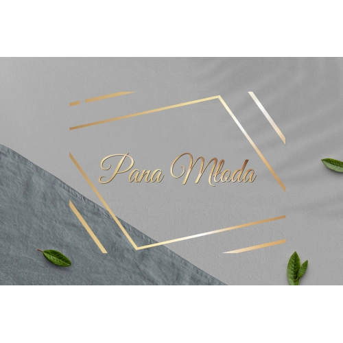 Zawieszka na krzesła - Prostokątna Marmur & Złoto - Motyw 1