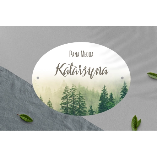 Zawieszka na krzesła - Owalna Forest - Motyw 1