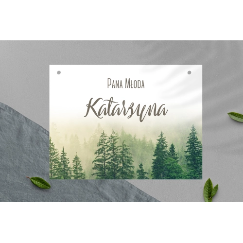 Zawieszka na krzesła - Prostokątna Forest - Motyw 1