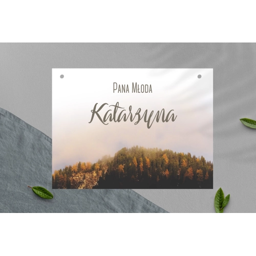 Zawieszka na krzesła - Prostokątna Forest - Motyw 3